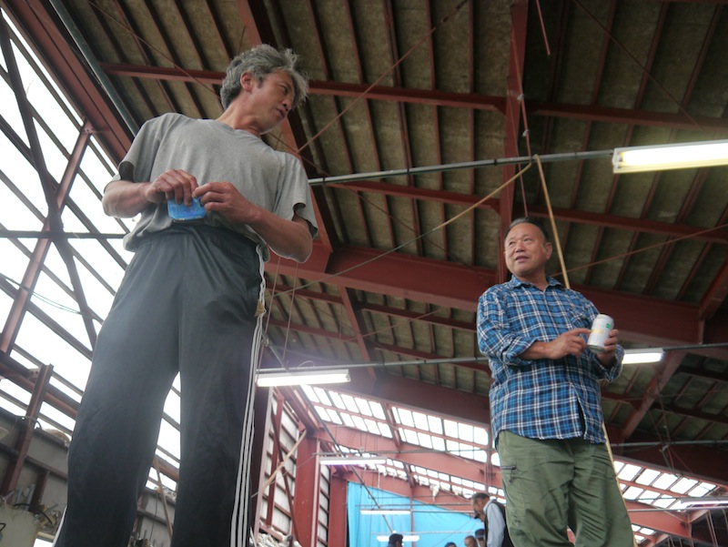 two sons set out at 3.30am and feed 170 mud ponds with 450 kilos of feed per day 1