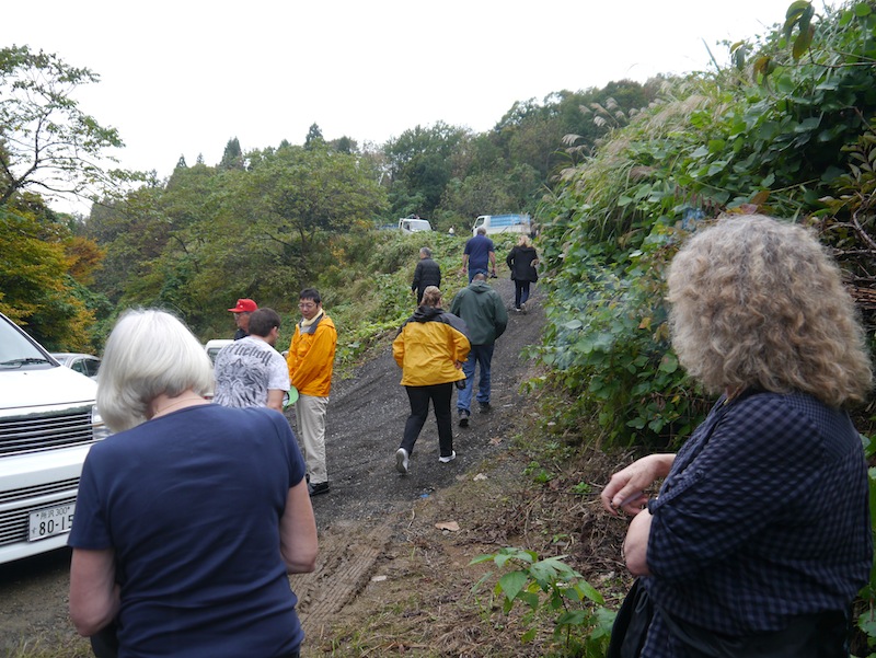 Here’s some of the party walking up to the main pond.